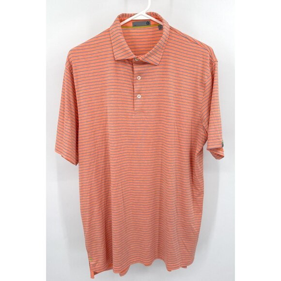 Orange Striped Polo Shirt - Picture 1 of 5